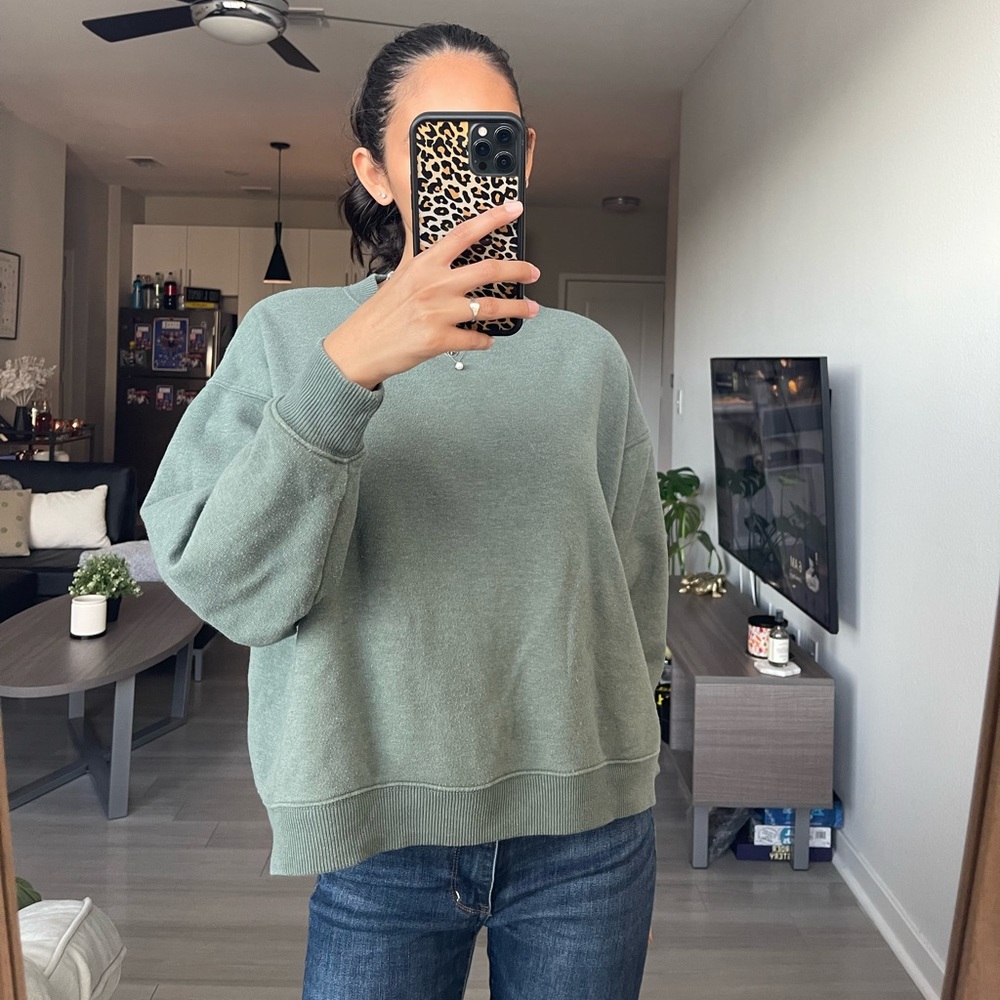 Green American Eagle Crewneck
